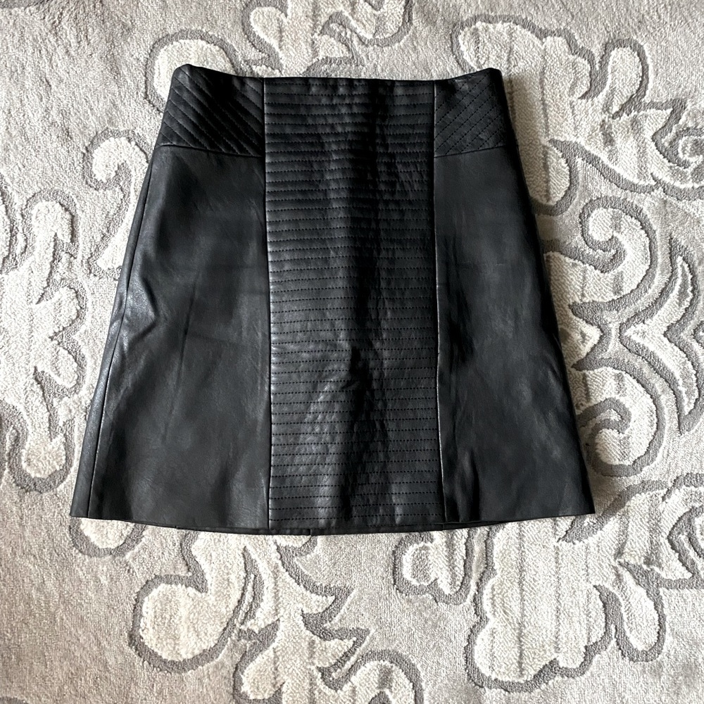 BCBG faux leather skirt
